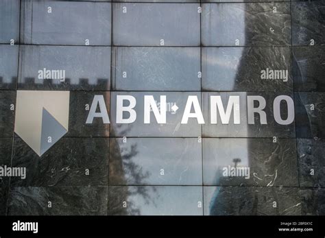 logo   abn amro bank headquarters building  gustav mahlerplein amsterdam  netherlands