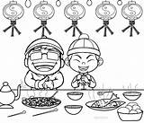 Chinese Year Coloring Pages Kids Printable sketch template
