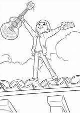 Coco Disney Coloring Pages Movies sketch template