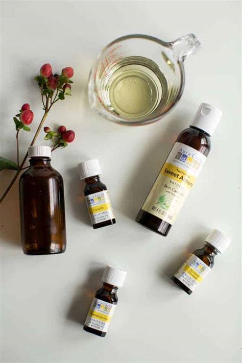 diy massage oil with 6 essential oil blends uses