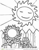 Coloring Pages Sunny Weather Seasons Four Sun Worksheets Season Sunflower Getcolorings Worksheet Color Designlooter Template Getdrawings Sketch Printable sketch template