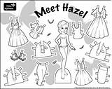 Paper Dolls Doll Printable Coloring Pages Hazel Mini Template Vintage Maidens Levesque Clothes Girls Templates Clothing sketch template