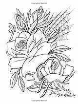 Floral Pyrography Rose Colouring Adulte Grown Seidenmalerei Colored Ups Peinture Erik Siuda sketch template