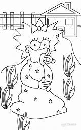 Coloring Simpsons Pages Cool2bkids Printable Kids Cartoon sketch template