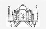 Mahal Taj Coloring Para Colorear Pngkit sketch template