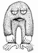 Yeti Coloring Pages Drawing Cartoon Bigfoot Printable Sasquatch Categories Clipartmag Getdrawings sketch template