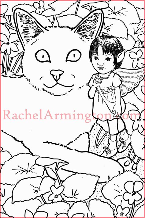 violet fairy  kitten coloring page   kitten coloring book