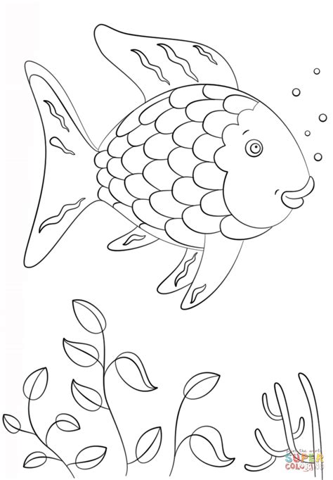 rainbow fish super coloring arts  crafts pinterest page rainbow