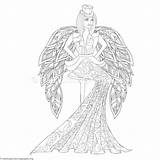 Coloring Pages Angel Fashion Getcoloringpages sketch template