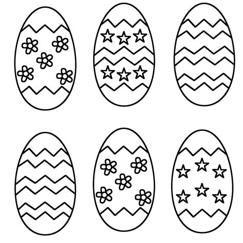 coloring easter egg shapes clip art library
