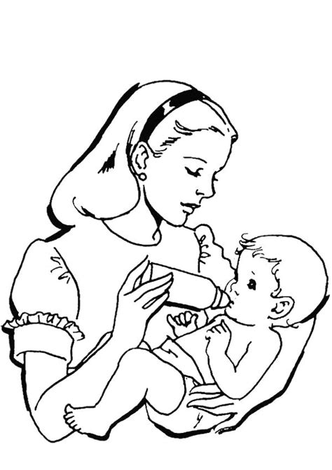 mother coloring pages    print