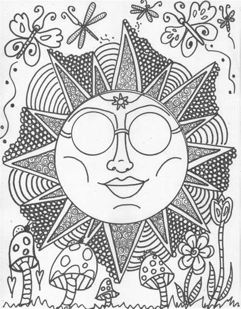hippie custom coloring book coloring book pages  dawncollinsart