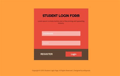 student login form responsive widget template  wlayouts