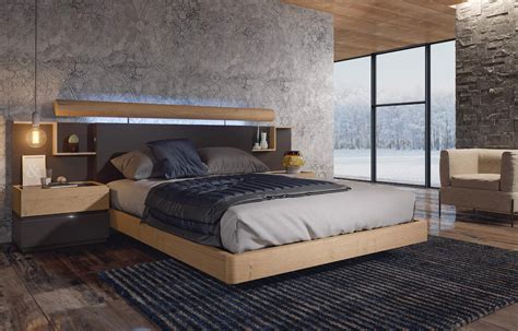 spain wood modern platform bed  extra storage modesto