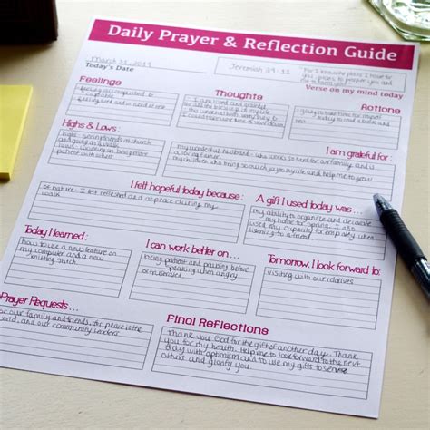 daily prayer reflection guide instant  etsy