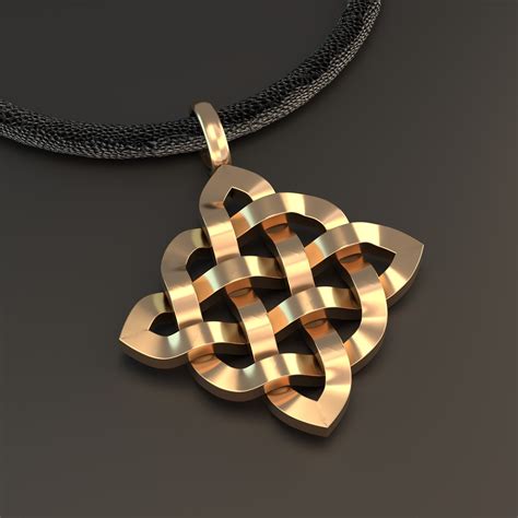 stl  model jewelry cad file   printingcncceltic knot pendant