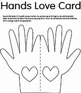 Coloring Hands Card Crayola Pages Hand Kids Crafts School Sunday Prayer Activities Bible Print Valentine Cut Choose Board sketch template