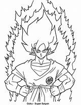 Goku Saiyan Mewarnai sketch template