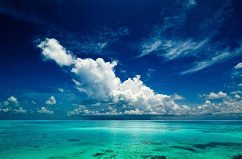 beach blue caribbean clouds green isla de providencia image 49120 on