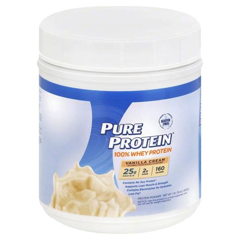 pure protein 100 whey protein shake powder vanilla cream walgreens