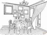 Comedor Sala Estar Pages Provenzal Branco Interiores Sheets Malvorlage Adult sketch template