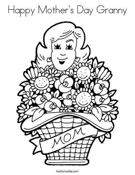 coloring pages happy mothers day grandma coloringpages