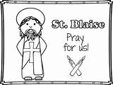 Blaise Saint Coloring Throats Blessing Mini Book St Printables Pages Subject sketch template