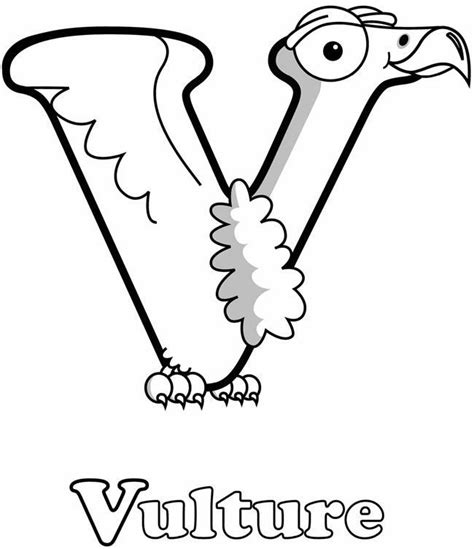 letter  coloring page    vulture coloring home