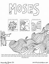 Moses Coloring School Exodus Curriculum Vbs sketch template