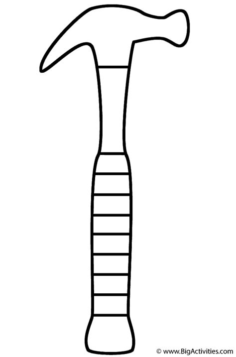 hammer coloring page labor day