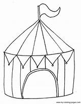 Zirkus Zirkuszelt Chapiteau Coloriage Cirque Geburtstag Ausmalbild Magique Ausmalen Preschoolers Designlooter Tents Getdrawings sketch template