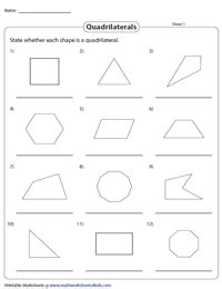 quadrilaterals coloring activity coloring pages