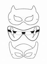 Mask Printable Template Hero Super Superhero Cutouts Cut Printables Masks Batman Printablee sketch template