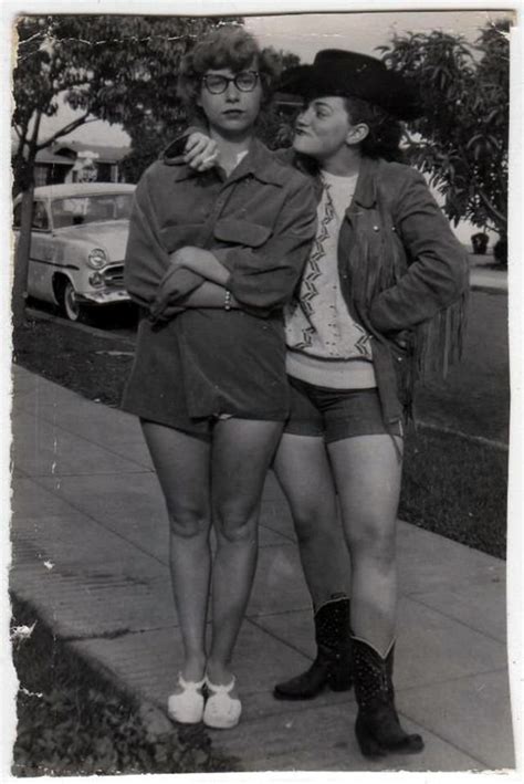Smoking Cowgirl And Her Unimpressed Friend C 1950s Vintage Lesbian