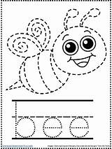 Bee Bees Tracing Kindergarten Work Abejas Crafts Abelhas Motora Coordenação Olds Insect sketch template