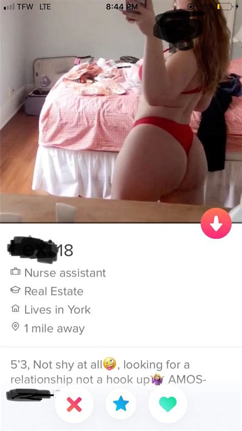 “not looking for a hook up” shows ass tinder