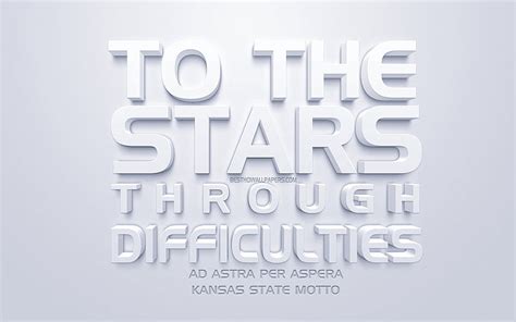 stars  difficulties kansas state motto ad astra  aspera white  art hd