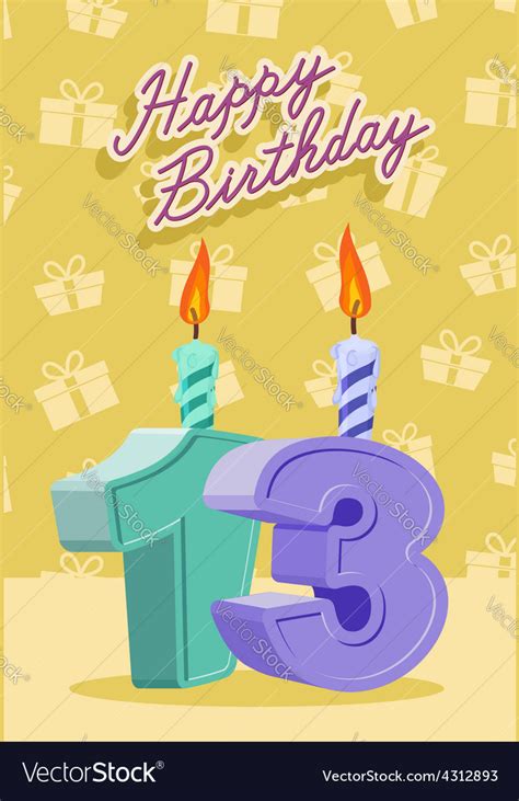 year happy birthday card royalty  vector image