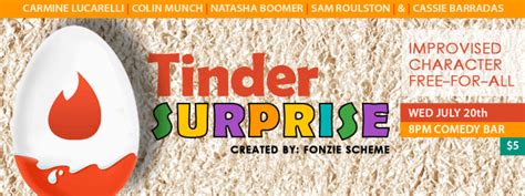 tinder surprise improv character free for all