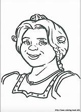 Coloring Fiona Shrek Princess Pages Colouring sketch template