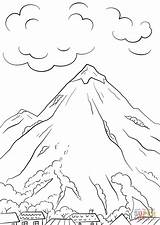 Mountains Drawing Line Coloring Mountain Pages Printable Getdrawings Scene sketch template