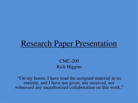 research paper  powerpoint