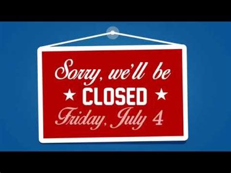 sample   july closed sign youtube