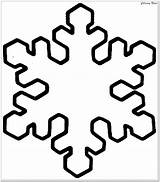 Coloring Snowflake Pages Easy Printable Winter Simple Christmas Kids Preschoolers sketch template