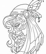 Coloring Tattoo Pages Skull Adult Printable Print Idea Comments Girl Getdrawings Getcolorings sketch template