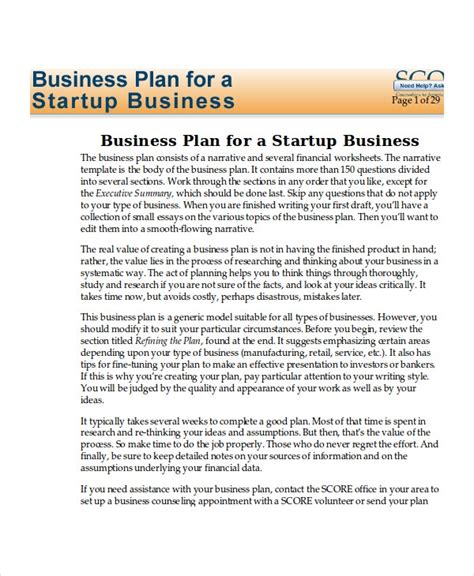format   business plan   sample business summary