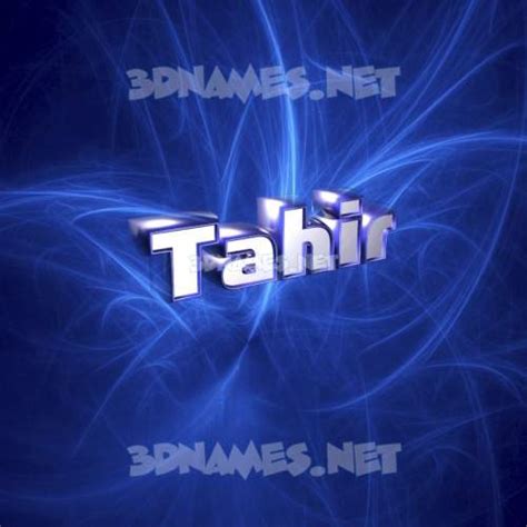 tahir 3d name wallpaper