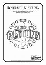 Coloring Detroit Pistons Pages Nba Teams Basketball Cool Logos Logo sketch template