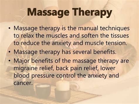 ppt types of massage therapy powerpoint presentation free download