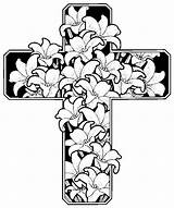 Easter Religious Pages Colouring Cross Coloring Printable Crosses Christian Color Jesus Printables Three Flowers Treasure Print Sheet Egg Kids sketch template